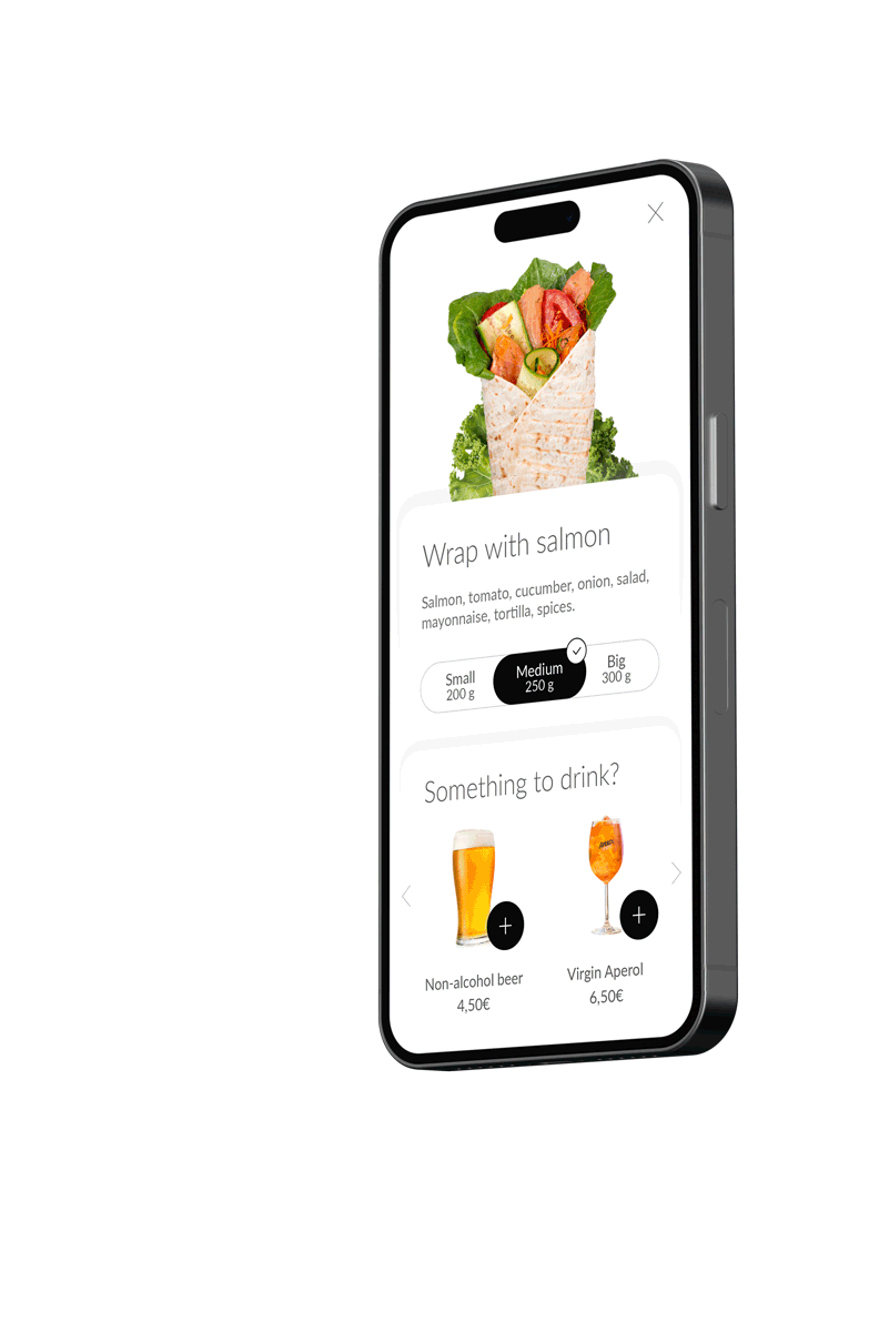 Markus customer interface - phone